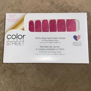 Color Street LA Dreams Real Nail Polish Strips NWT Rose gold & pink glitter